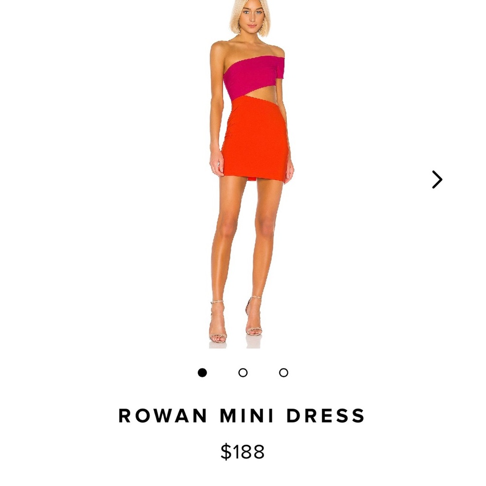 Orange and pink mini dress with cut out